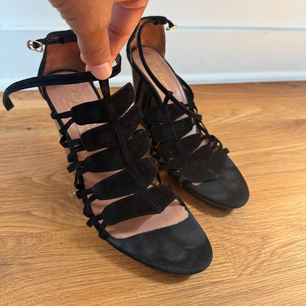 Robert Clergerie Black Strappy Heels sz 11